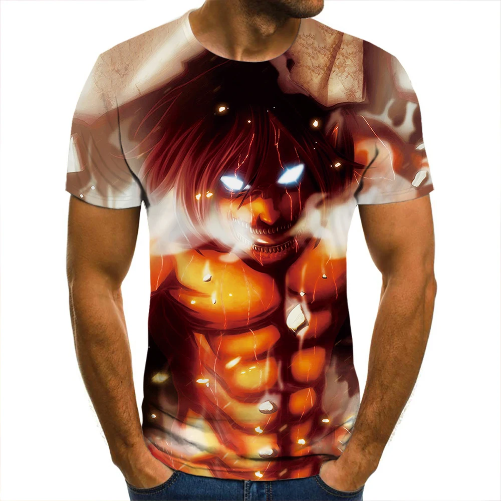 

3D Men T-Shirt Attack On Titan Giant's Clothing Women Children Short Sleeve Cool Tees Fashion Casual Summer Boy Kids Streetwear