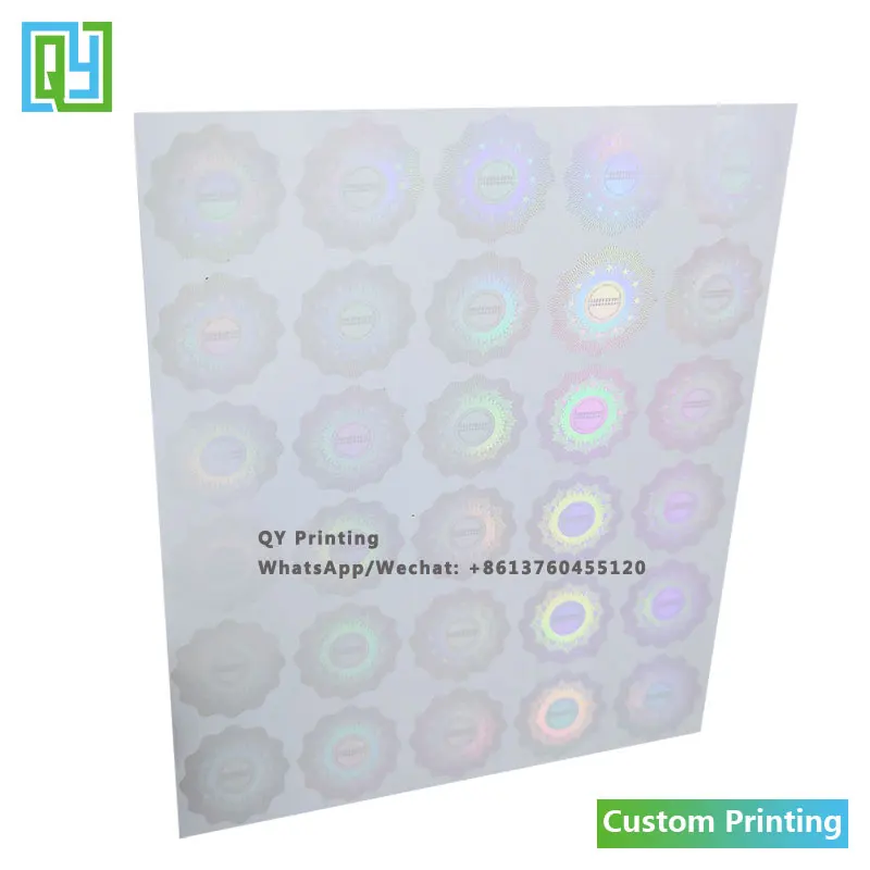 10000pcs 25x25mm Free Shipping Custom Transparent Security Hologram Stickers Stamp 3D VOID Labels | Канцтовары для офиса и