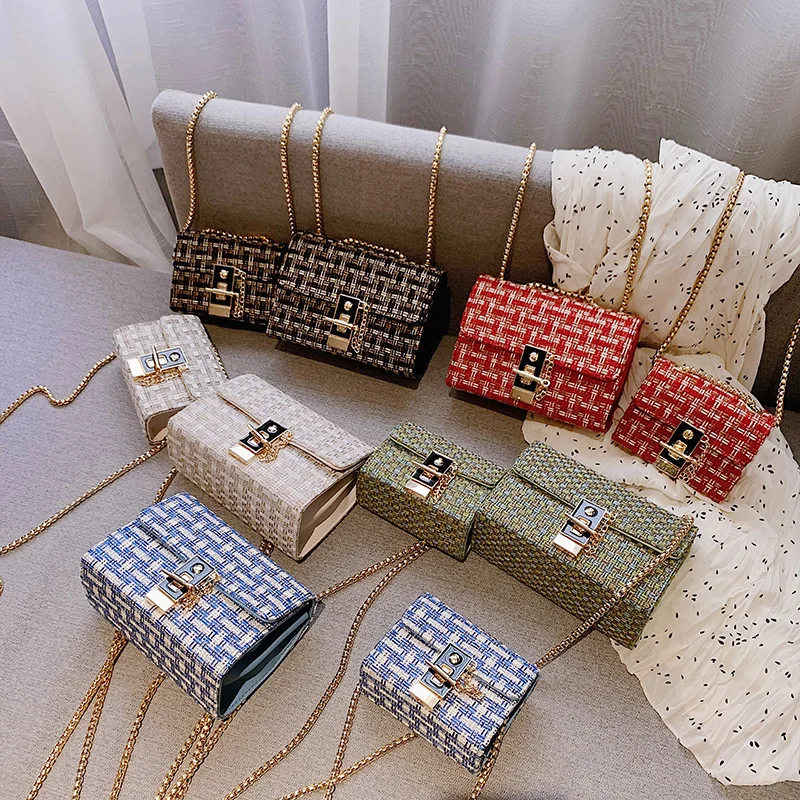 Летняя хипстерская маленькая сумка с цепочкой для женщин 2020 новый стиль на одно