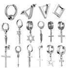 Женские и мужские серьги-гвоздики из нержавеющей титановой стали в стиле панк, клипсы в готическом стиле, подарочное Ювелирное Украшение, 2021