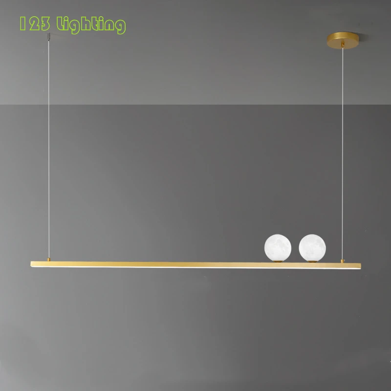 

LED Chandeliers Hall Foyer Coffee Shop Bar Hanging Light Fixtures White Ball 110-240V Gold Black Metal Cord Pendant Adjustable