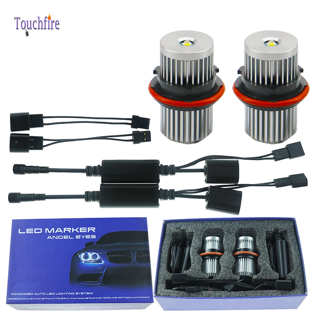2 шт. 12 Вт светодиодный CANBUS Ангельские глазки световая фара синего и белого цвета