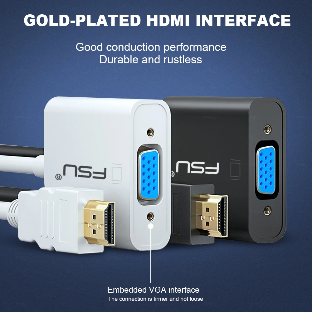 Адаптер hdmi vga 1080P Male to Famale цифро аналоговый конвертер кабель для HDTV Xbox PS4 ПК ноутбук