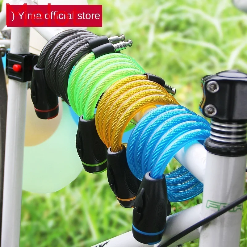 

Bicycle Lock Bicycle Lock Anti-Theft Mountain Bike Steel Cable Wire Lock Electromobile Lock Road Bike Soft Lock Fixed