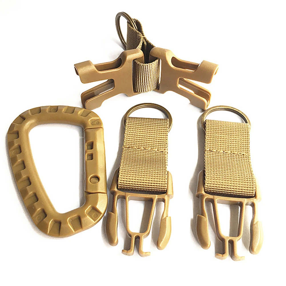 

Outdoor Tactical Backpack Hook Keychain Carabiner Rock Climbing Hunting Belt Hook Multi-function Survival Tool Accessories
