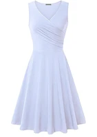 16 Color Plus Size Women Clothing S-3XL 4XL Summer Wrap Beach Sundress White Pink Black Prom Party Basic Midi Light Dresses 2021
