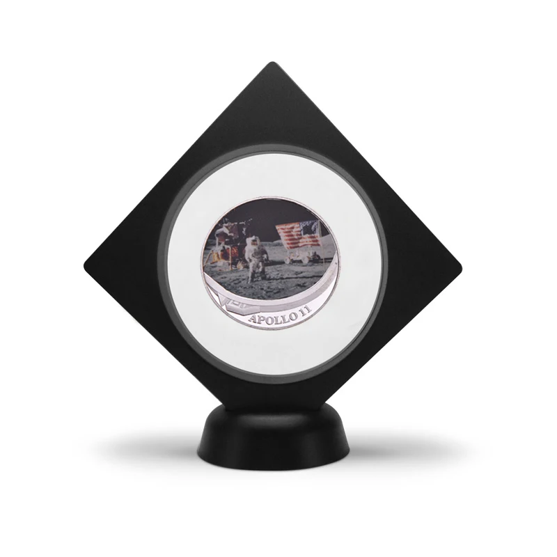 coin5 with holder WR Apollo 11 50th Anniversary серебряные коллекционные монеты с держателем для монет оригинальная монета для вызова медаль США коллектор дропшиппинг - Цвет: coin5 with holder