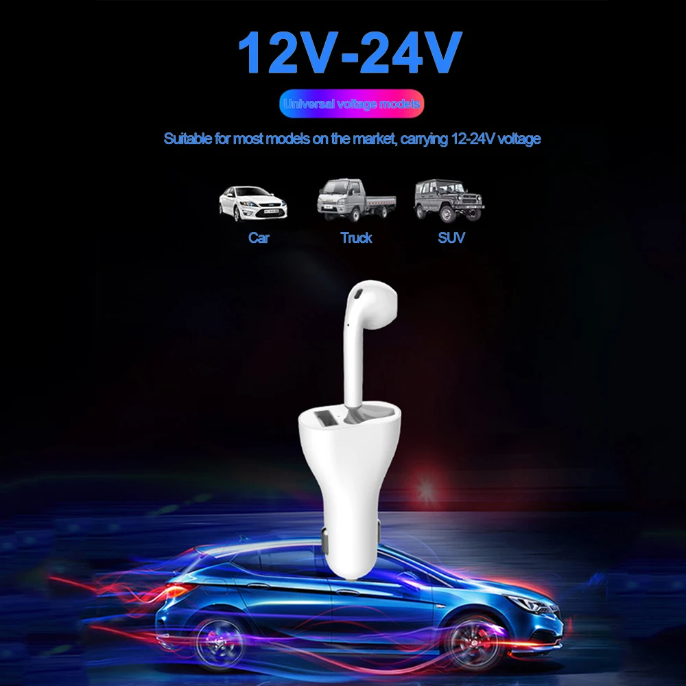 Прикуриватель для USB автомобиля Bluetooth зарядное устройство Ремень гарнитура