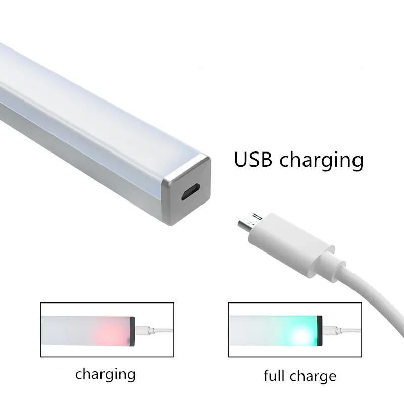 Светильник для шкафа 14 дюймов 20 светодиодный с зарядкой по USB магнитная полоса