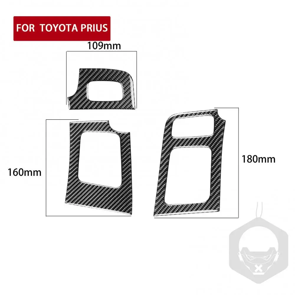 

3Pcs/Set Carbon Fiber Right Car Air Outlet Vent Cover Sticker for Toyota Prius