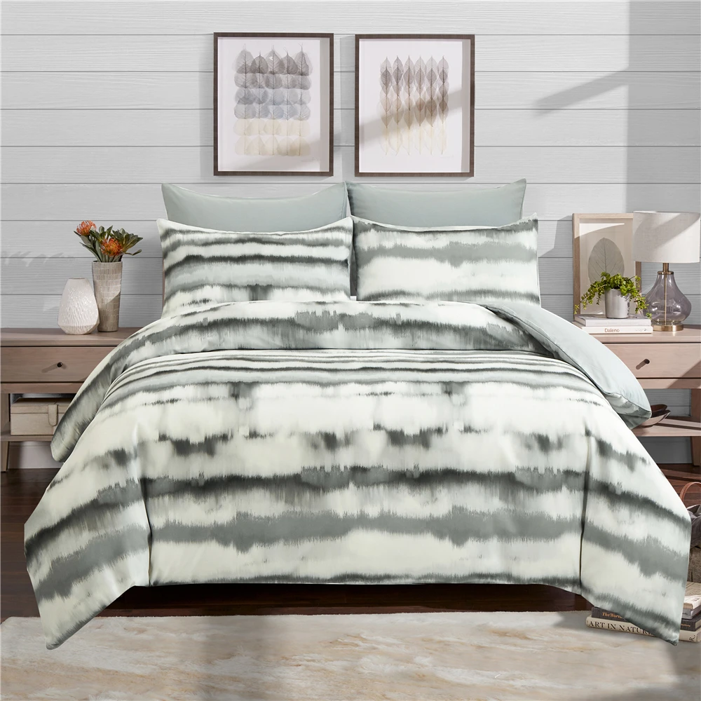 

Nordic Bedding Set Luxury Ink Painting Comforter Covers Abstract Geometric Quilt Covers Pillowcase Queen King Duvet Cover Sets