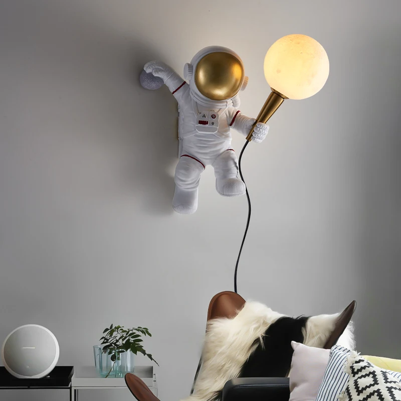 Креативная настенная лампа в виде астронавта, 3D Луна, искусственная звезда, настольная лампа, украшение, прикроватный ночник для спальни