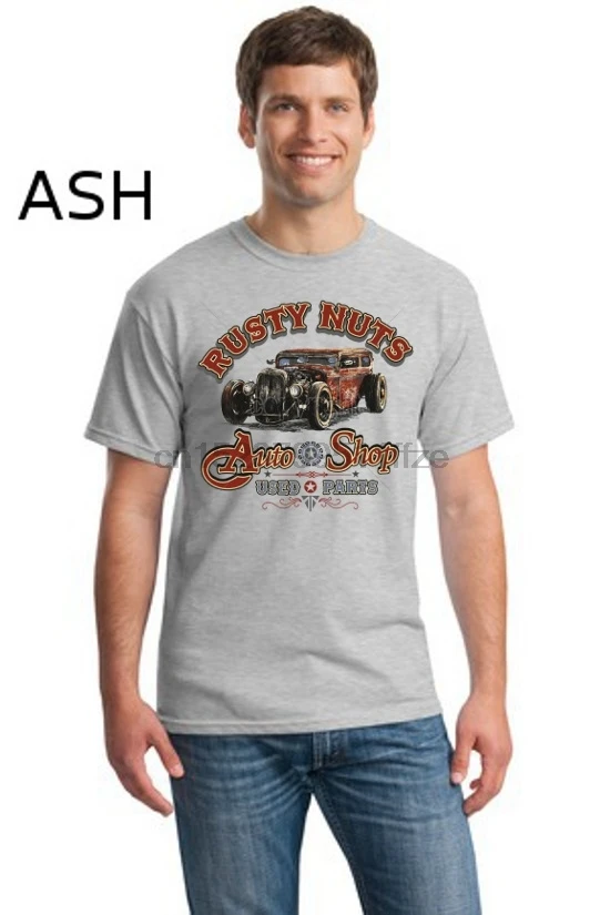 Забавные оригинальные б/у запчасти Rusty Nuts Auto Shop Мужская короткая футболка новинка