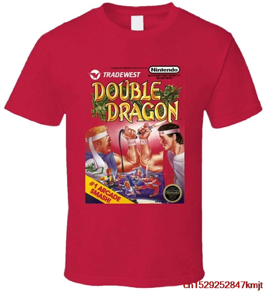 Футболка с двойным драконом в стиле ретро NES Box Art для видеоигр|Мужские футболки| |