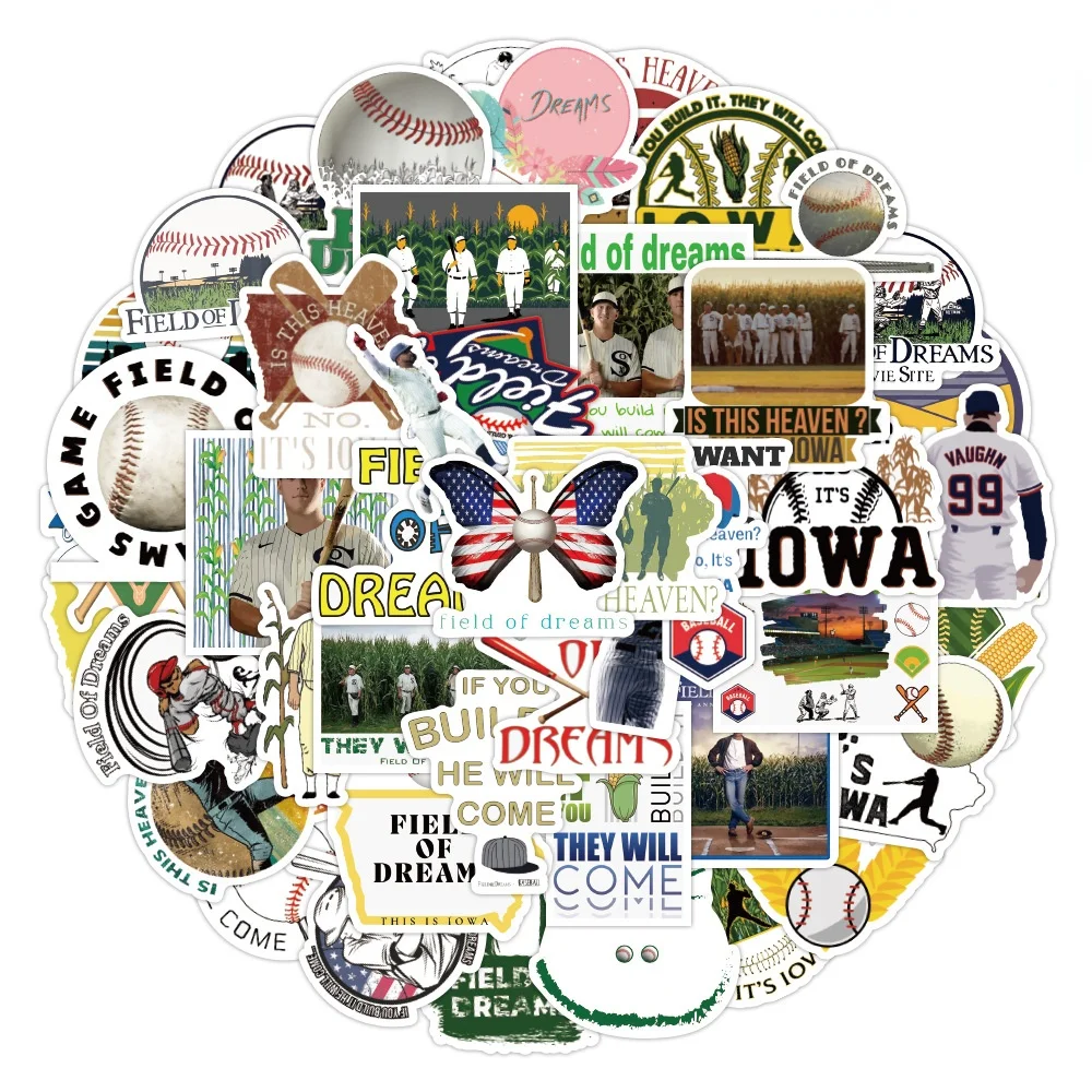 

10/30/50Pcs Field of Dreams Classic Movie Stickers Luggage Phone Scrapbook Laptop Suitcase Guitar Phone DIY Sticker for Kid Toys
