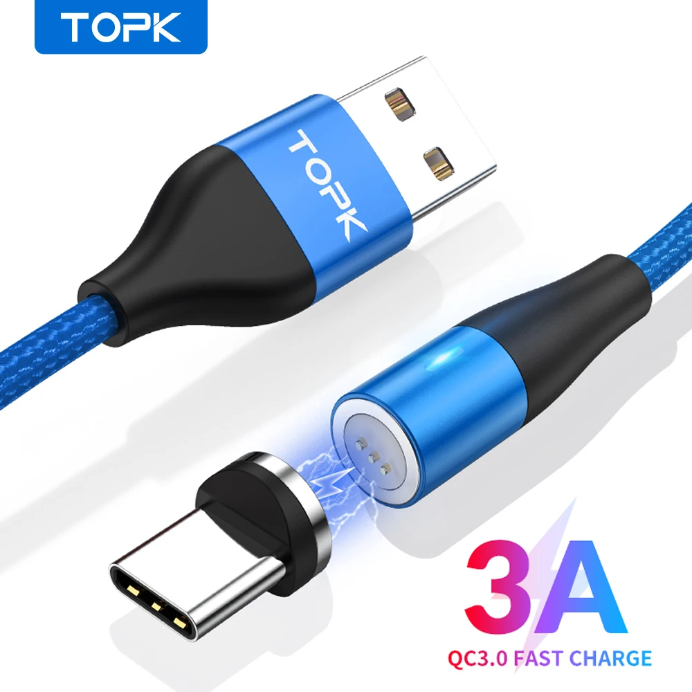 Магнитный USB-кабель TOPK AM60 3G для Xiaomi Redmi Note 7 | Мобильные телефоны и аксессуары