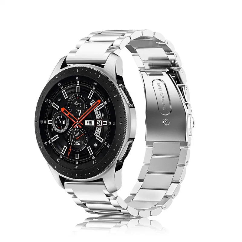Для samsung galaxy watch active 20 мм Твердый металлический браслет из нержавеющей стали ремешок для galaxy watch active 2 40 мм 44 мм