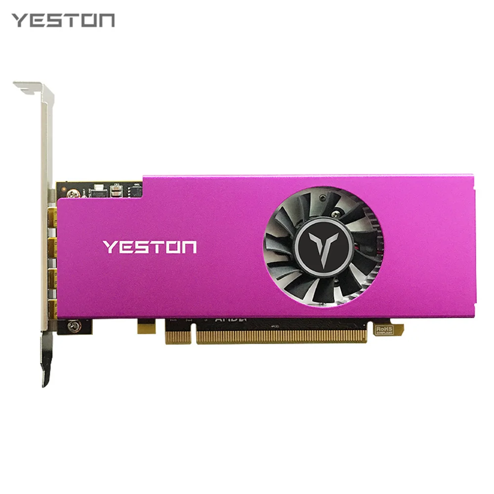 

Yeston R7 350 2G D5 4MINIDP 4-screen Graphics Card Support Split Screen 750/4000MHz 2G/128bit/GDDR5 with 4 Mini DP Ports