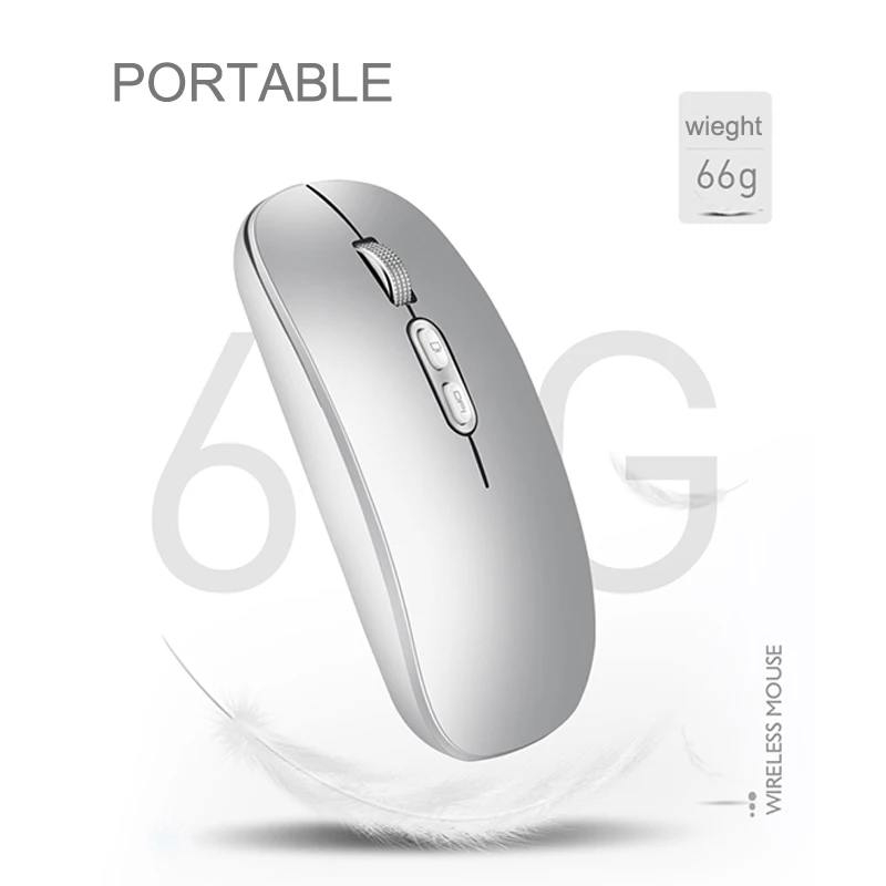 J JOYACCESS Wireless Mouse Silent 2.4GHz Mouse Computer Mause Rechargeable Built-in Battery USB Receiver Mice Ergonomic for Lap