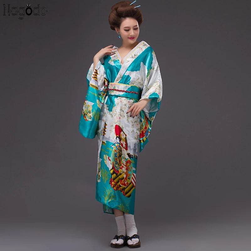 

Nagodo Japanese Kimono Traditional 2020 Ancient Costume Women Stage Performance Cuisine Graduation Photo Kimono Dress Cosplay
