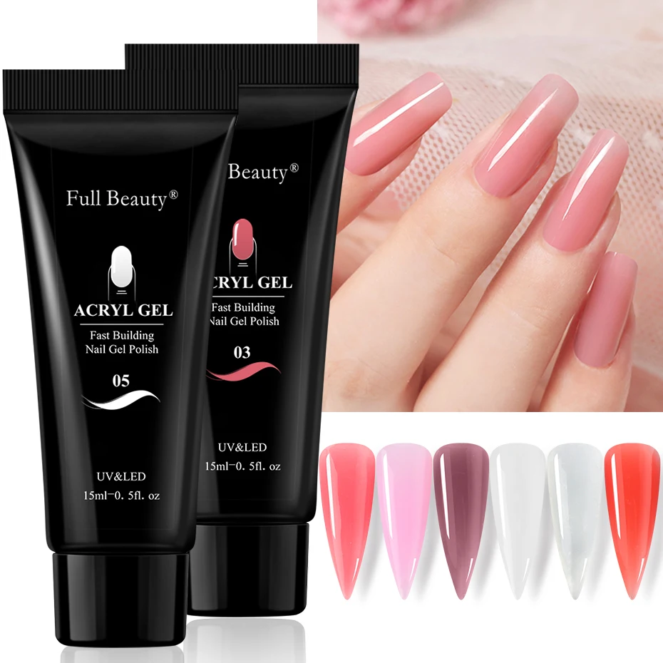 

4/1pcs Nail Gel Quick Extension Kit Manicure Set Crystal UV Builder Gel Polish Fast Building Acrylic Nails Forms Tools TR1809-2