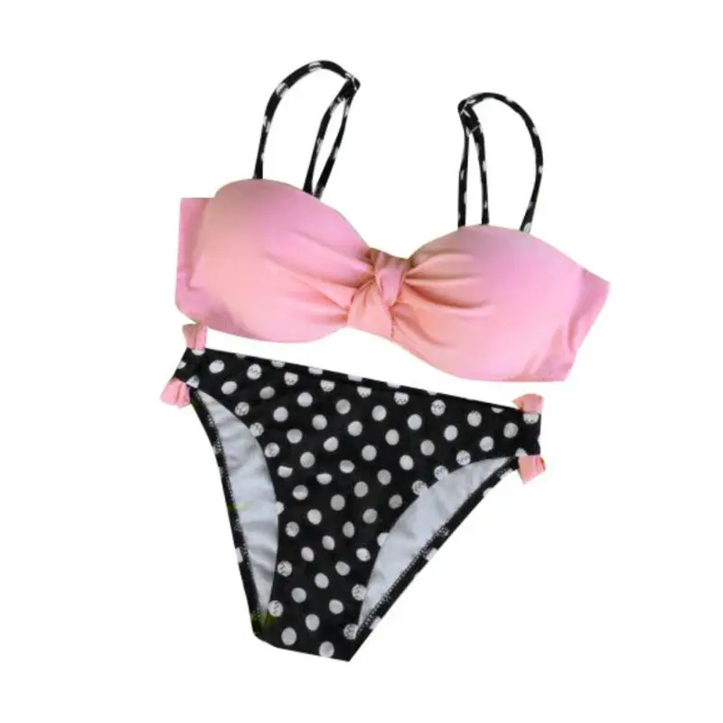 Летний модный сексуальный треугольный Женский комплект бикини с пуш ап