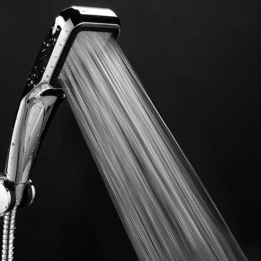 

High Pressure Shower Head Bathroom 300 Holes Water Saving Shower Head Powerfull Boosting Spray Bath Handheld Shower Head