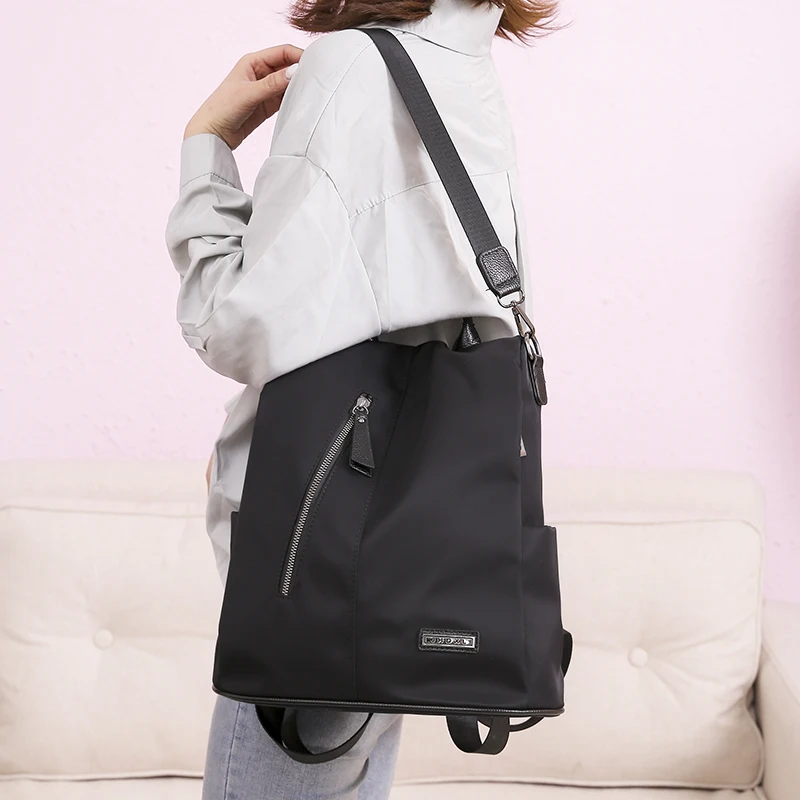

Anti-theft Women's Backpack Waterproof Fabric Large Capacity Shoulder Bags for Women 2021 Simple Style Casual Travel Bag Mochila