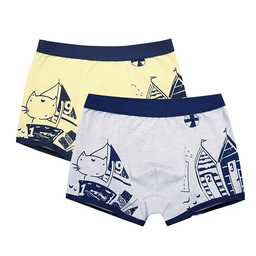 Нижнее белье для мальчиков 2 шт. 100% хлопок боксеры удобная одежда от 3 до 12 лет