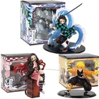 Фигурка Kimetsu no Yaiba Tanjirou Nezuko Zenitsu, ПВХ фигурка, Игрушка Аниме, демон, убийца, экшн-фигурка, дракон перемен, игрушка