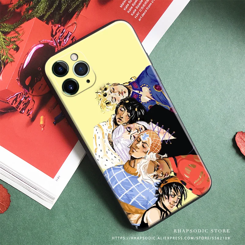 vento aureo jojos bizarre anime soft silicone tpu phone case cover shell for iphone se 6 6s 7 8 plus x xr xs 11 12 mini pro max free global shipping