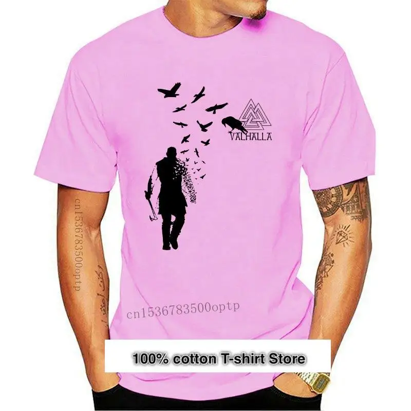 

Camiseta de Vikings Axe Ragnar Lothbrok para hombre, camisa con símbolo de Valhalla, superinformal, cómics, 2021