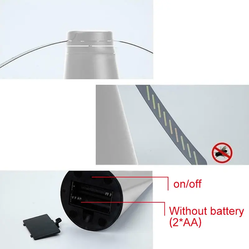 

Available Three Colors A Fan Leaf Fly Repellent ABS Material Wide Coverage Creative Mosquito killer Keep Away From Food