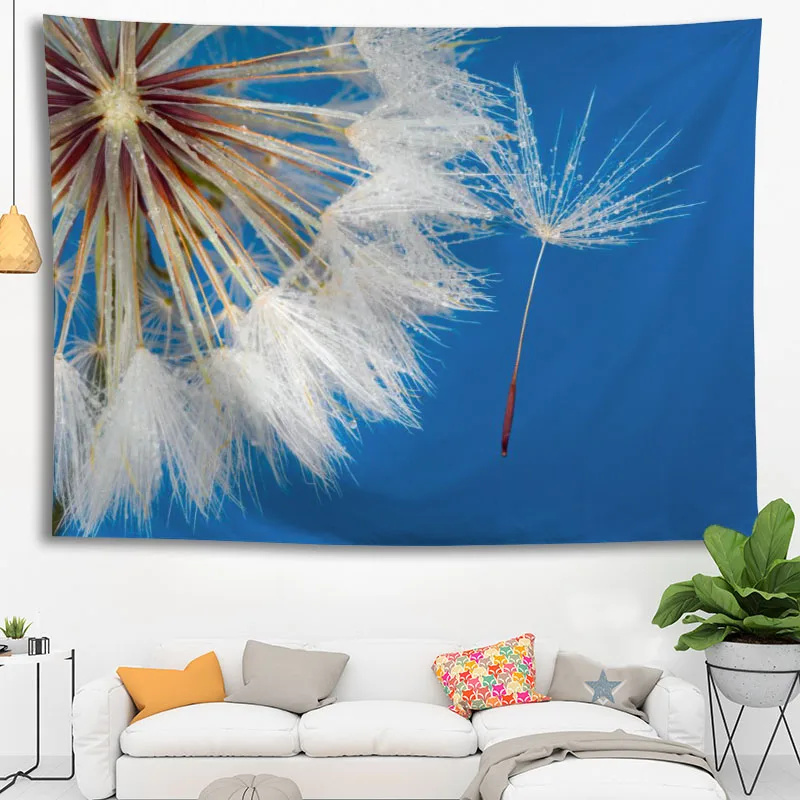 

Custom Dandelion Tapestry Wall Boho Decoration Home Decor Psychedelic Wall Tapestry Abstract Carpet Wall Cloth Tapestries Wa