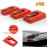 3pcs turntable stylus needle accessory replacement stylus record player needle for lp turntable vinyl player