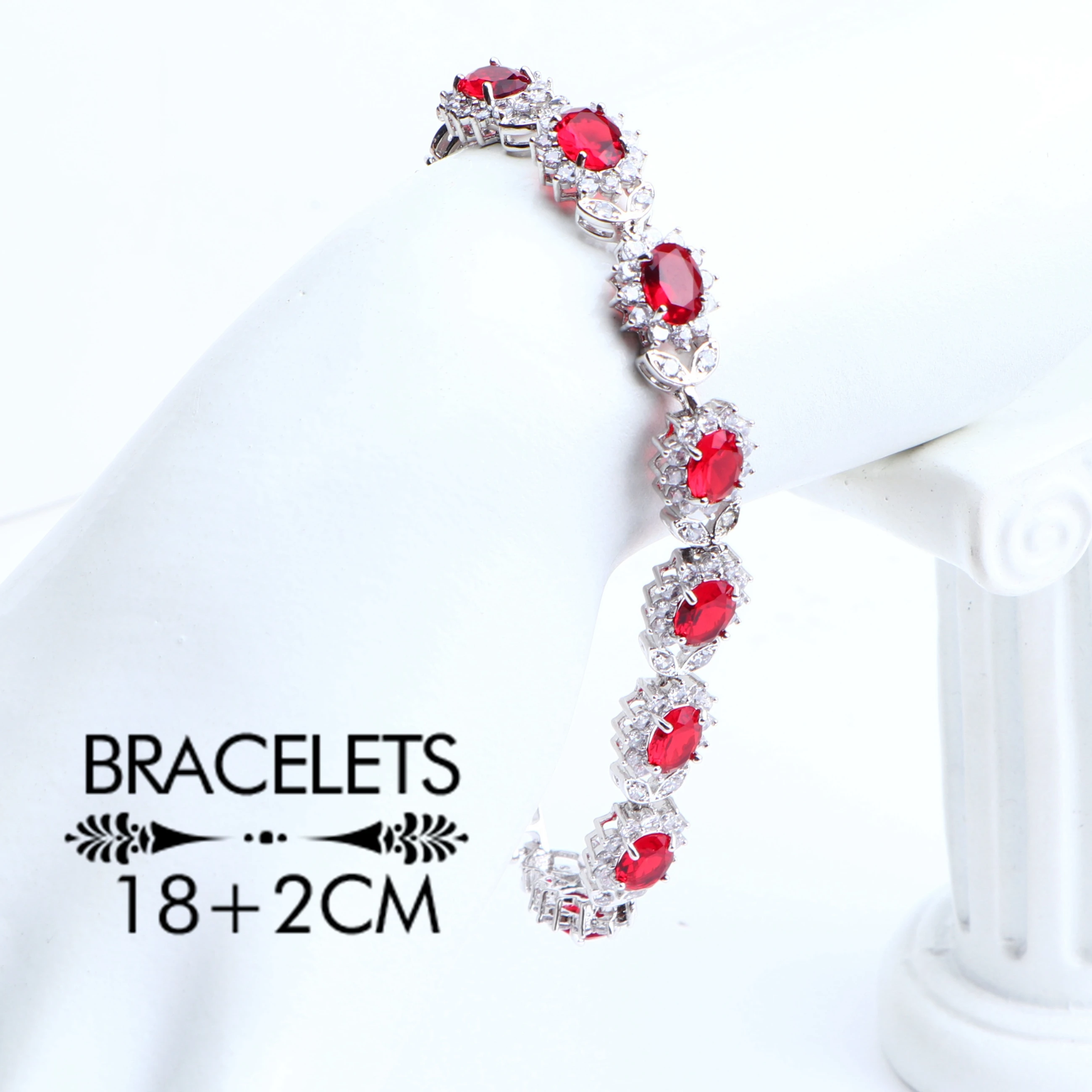 Женский ювелирный комплект из колье серёг браслета и кольца|Ювелирные наборы| |