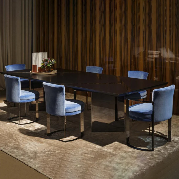 

kitchen home furniture dining room table set modern 6 seater luxury modern luxury marble stone top metal dining tables sets