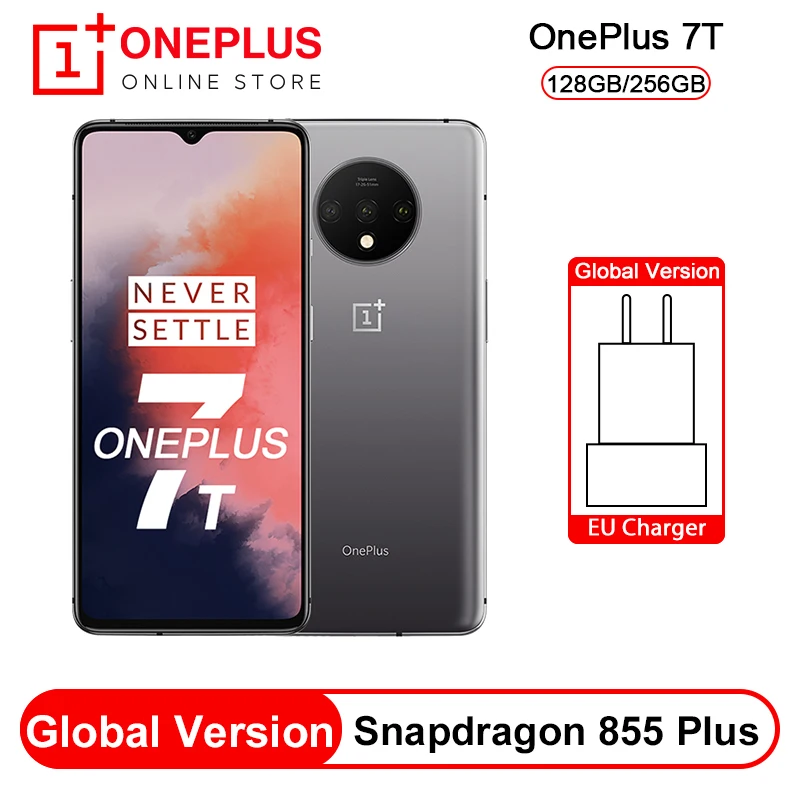 2019 Новая глобальная версия OnePlus 7T Snapdragon 855 Plus 6 55 'ɺMOLED 90 Гц жидкий экран 48 МП