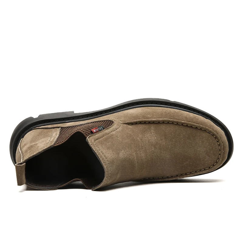 2019 ботинки Челси мужские замшевые без шнурков Мужская зимняя обувь Повседневные