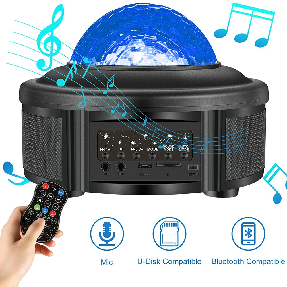 Проектор звездного неба Галактический ночник детский с bluetooth USB музыкальный