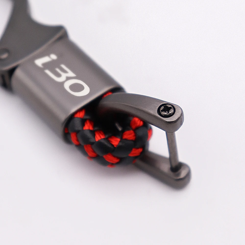 Автомобильная кожаная веревка эмблема брелок плетеная высокое качество для hyundai