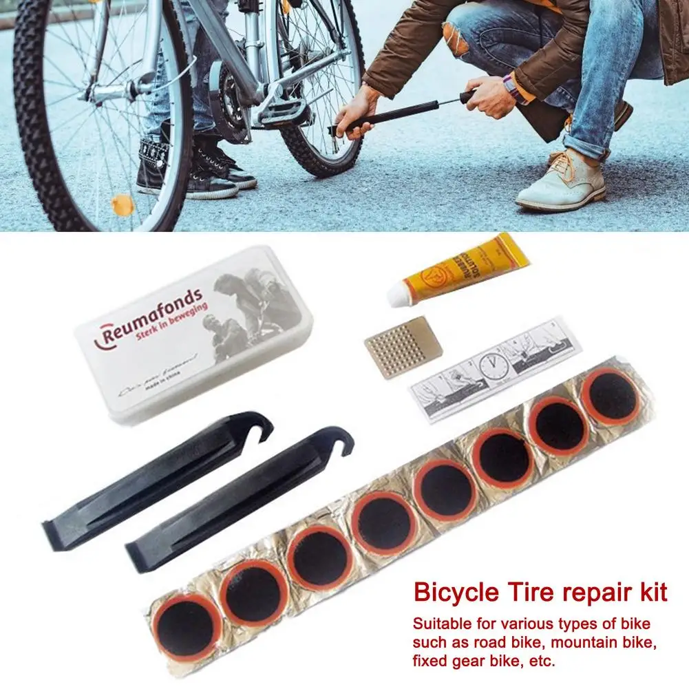 

Комплект для ремонта велосипедных шин, портативный резиновый Ультратонкий комплект инструментов для ремонта велосипедных шин, экстренные ...