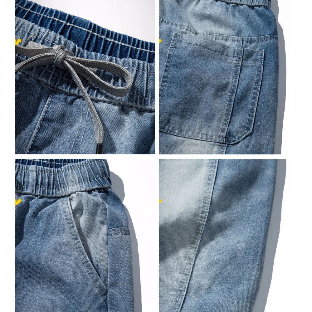 Комбинезоны на весну Джоггеры мужские в Корейском стиле джинсы со множеством