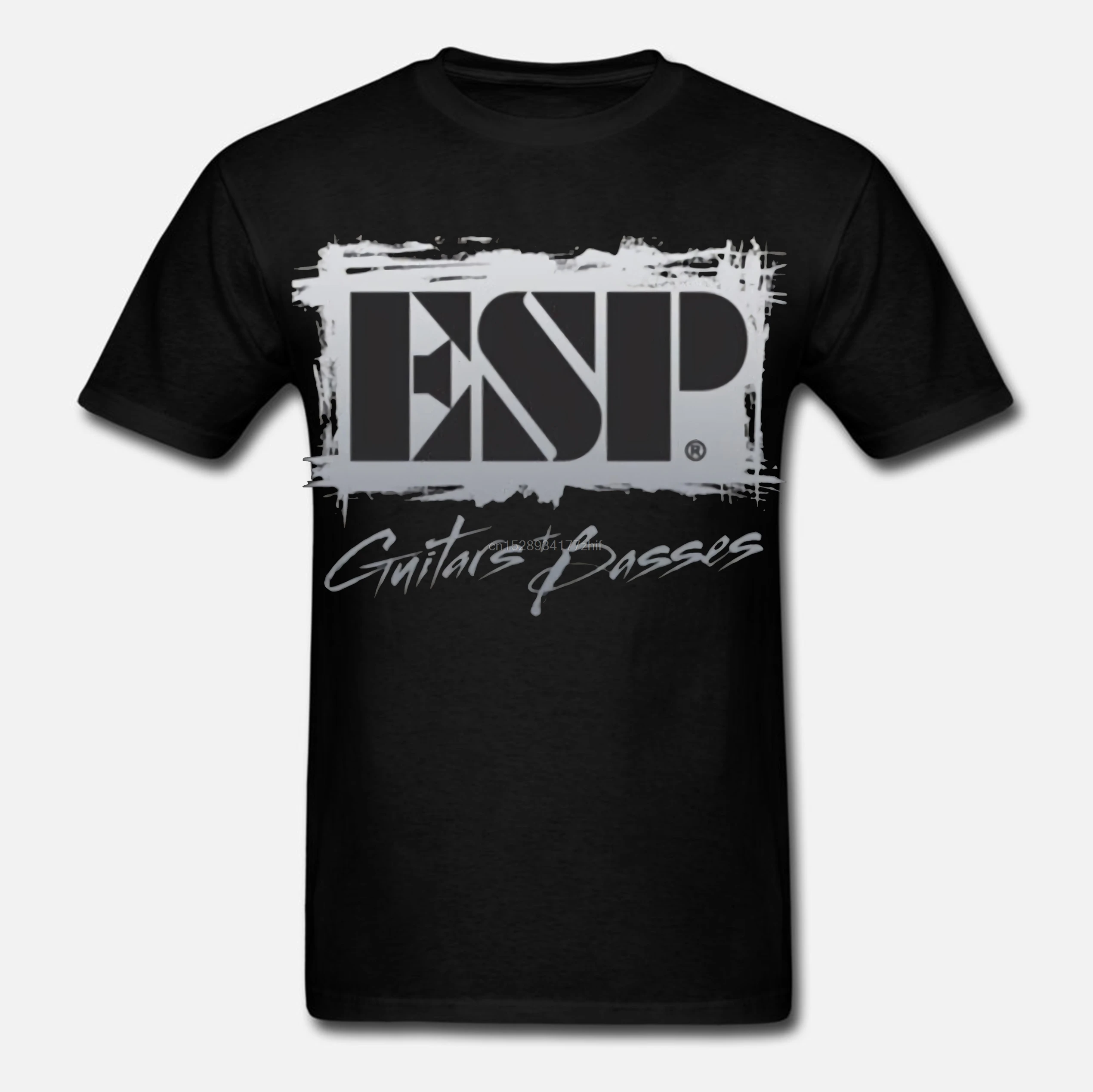 Мужская футболка Esp гитары + басы черные топы одежда новинка для женщин|Мужские