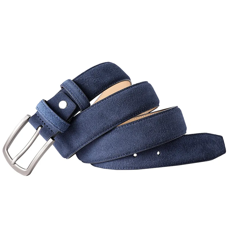 

Cadeau Homme Paski Do Spodni Waist Belt New Men's Fashion Plush Leather Cowhide Leisure Buckle Belts Men Belt for Men