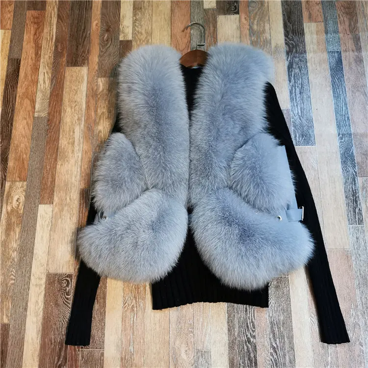 ZDFURS* из натурального меха лисы жилет короткий без рукавов Vestwoman зимние теплые натуральный меховой жилет натуральным лисьим мехом Меховая куртка лисий мех пальто