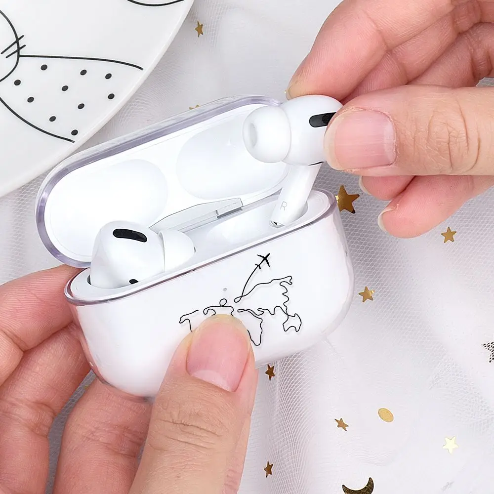 Ударопрочный Прозрачный чехол для наушников s Apple AirPods 1 2 зарядных коробки милый