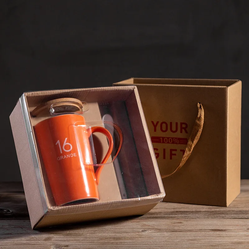 

Ceramic Milk Coffee Mugs Breakfast Mug Office Home Drinkware Tea Cup 400ml for Party Birthday Christmas Gifts