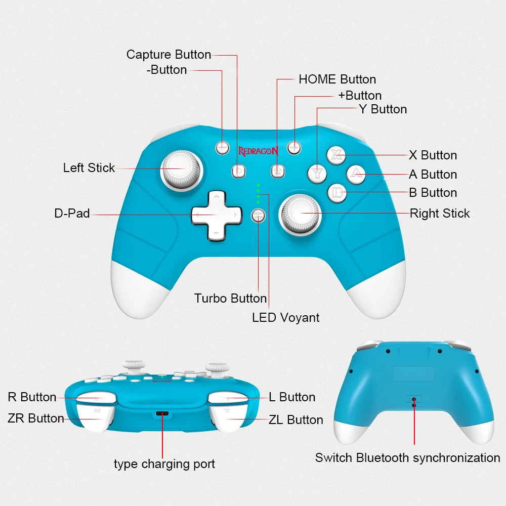 

Redragon Pluto G815 Bluetooth Wireless Gamepad,android PC Game Controller 3D Joystick,for Switch Lite,PS3,PS4,PS5,Xbox one X