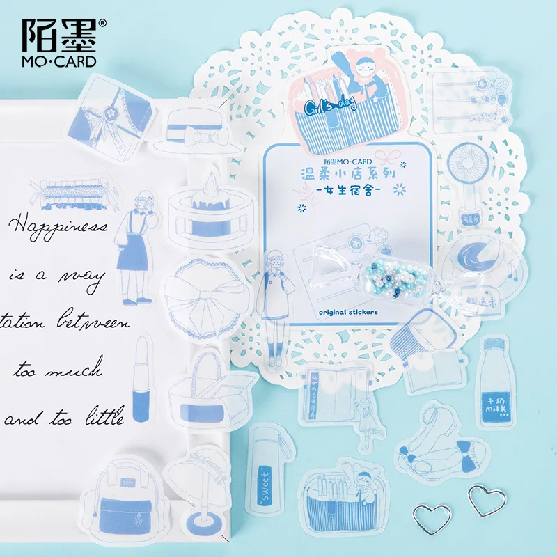 

20 set/lot Kawaii Stationery Stickers Gentle shop Diary Decorative Mobile Stickers Scrapbooking DIY Craft Stickers